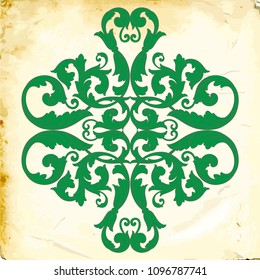 Retro baroque decorations element with flourishes calligraphic ornament. Vintage style design collection for Posters, Placards, Invitations, Banners, Badges and Logotypes.