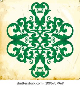 Retro baroque decorations element with flourishes calligraphic ornament. Vintage style design collection for Posters, Placards, Invitations, Banners, Badges and Logotypes.