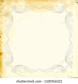 Retro baroque decorations element with flourishes calligraphic ornament. Vintage style design collection for Posters, Placards, Invitations, Banners, Badges and Logotypes.