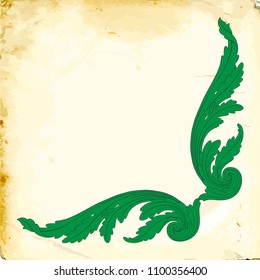 Retro baroque decorations element with flourishes calligraphic ornament. Vintage style design collection for Posters, Placards, Invitations, Banners, Badges and Logotypes.