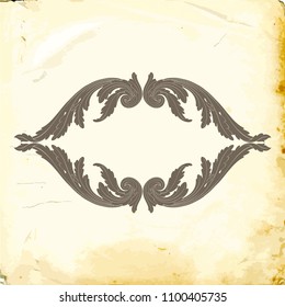 Retro baroque decorations element with flourishes calligraphic ornament. Vintage style design collection for Posters, Placards, Invitations, Banners, Badges and Logotypes.