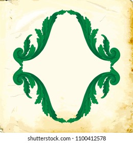 Retro baroque decorations element with flourishes calligraphic ornament. Vintage style design collection for Posters, Placards, Invitations, Banners, Badges and Logotypes.