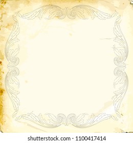 Retro baroque decorations element with flourishes calligraphic ornament. Vintage style design collection for Posters, Placards, Invitations, Banners, Badges and Logotypes.