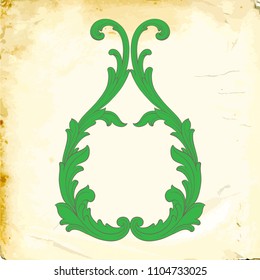 Retro baroque decorations element with flourishes calligraphic ornament. Vintage style design collection for Posters, Placards, Invitations, Banners, Badges and Logotypes.