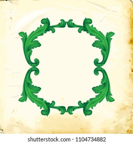 Retro baroque decorations element with flourishes calligraphic ornament. Vintage style design collection for Posters, Placards, Invitations, Banners, Badges and Logotypes.