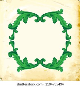 Retro baroque decorations element with flourishes calligraphic ornament. Vintage style design collection for Posters, Placards, Invitations, Banners, Badges and Logotypes.