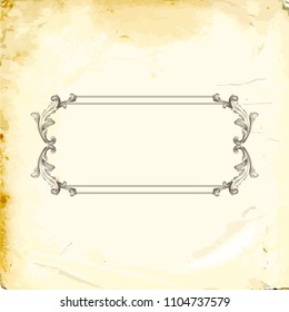 Retro baroque decorations element with flourishes calligraphic ornament. Vintage style design collection for Posters, Placards, Invitations, Banners, Badges and Logotypes.