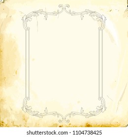 Retro baroque decorations element with flourishes calligraphic ornament. Vintage style design collection for Posters, Placards, Invitations, Banners, Badges and Logotypes.