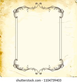 Retro baroque decorations element with flourishes calligraphic ornament. Vintage style design collection for Posters, Placards, Invitations, Banners, Badges and Logotypes.