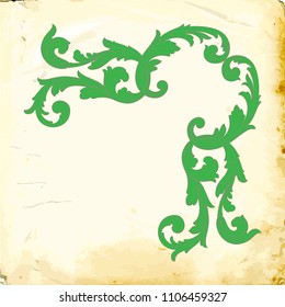 Retro baroque decorations element with flourishes calligraphic ornament. Vintage style design collection for Posters, Placards, Invitations, Banners, Badges and Logotypes.