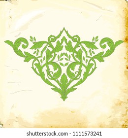 Retro baroque decorations element with flourishes calligraphic ornament. Vintage style design collection for Posters, Placards, Invitations, Banners, Badges and Logotypes.
