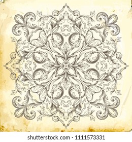 Retro baroque decorations element with flourishes calligraphic ornament. Vintage style design collection for Posters, Placards, Invitations, Banners, Badges and Logotypes.
