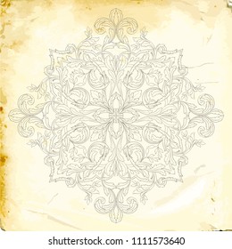 Retro baroque decorations element with flourishes calligraphic ornament. Vintage style design collection for Posters, Placards, Invitations, Banners, Badges and Logotypes.