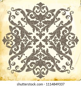 Retro baroque decorations element with flourishes calligraphic ornament. Vintage style design collection for Posters, Placards, Invitations, Banners, Badges and Logotypes.