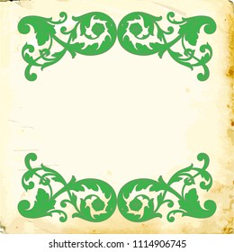 Retro baroque decorations element with flourishes calligraphic ornament. Vintage style design collection for Posters, Placards, Invitations, Banners, Badges and Logotypes.