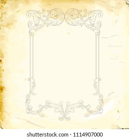 Retro baroque decorations element with flourishes calligraphic ornament. Vintage style design collection for Posters, Placards, Invitations, Banners, Badges and Logotypes.