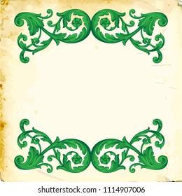 Retro baroque decorations element with flourishes calligraphic ornament. Vintage style design collection for Posters, Placards, Invitations, Banners, Badges and Logotypes.