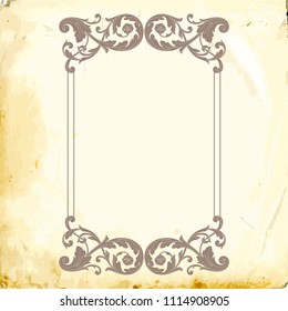 Retro baroque decorations element with flourishes calligraphic ornament. Vintage style design collection for Posters, Placards, Invitations, Banners, Badges and Logotypes.