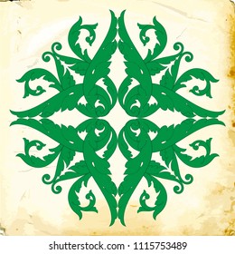 Retro baroque decorations element with flourishes calligraphic ornament. Vintage style design collection for Posters, Placards, Invitations, Banners, Badges and Logotypes.