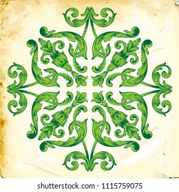 Retro baroque decorations element with flourishes calligraphic ornament. Vintage style design collection for Posters, Placards, Invitations, Banners, Badges and Logotypes.