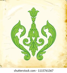 Retro baroque decorations element with flourishes calligraphic ornament. Vintage style design collection for Posters, Placards, Invitations, Banners, Badges and Logotypes.