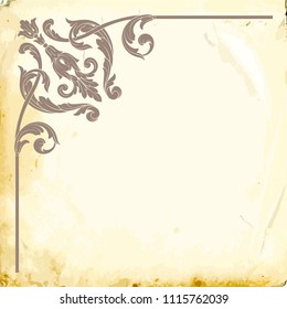 Retro baroque decorations element with flourishes calligraphic ornament. Vintage style design collection for Posters, Placards, Invitations, Banners, Badges and Logotypes.