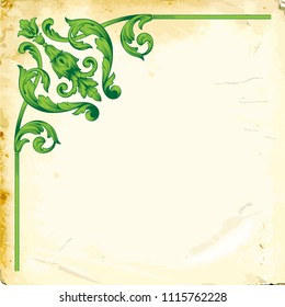 Retro baroque decorations element with flourishes calligraphic ornament. Vintage style design collection for Posters, Placards, Invitations, Banners, Badges and Logotypes.