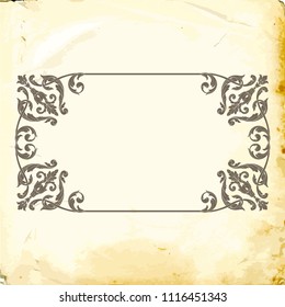 Retro baroque decorations element with flourishes calligraphic ornament. Vintage style design collection for Posters, Placards, Invitations, Banners, Badges and Logotypes.