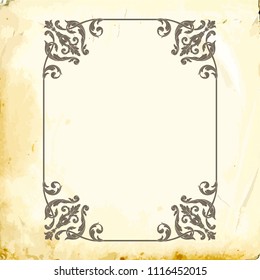 Retro baroque decorations element with flourishes calligraphic ornament. Vintage style design collection for Posters, Placards, Invitations, Banners, Badges and Logotypes.