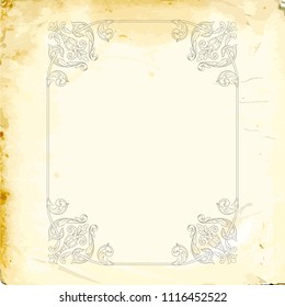 Retro baroque decorations element with flourishes calligraphic ornament. Vintage style design collection for Posters, Placards, Invitations, Banners, Badges and Logotypes.