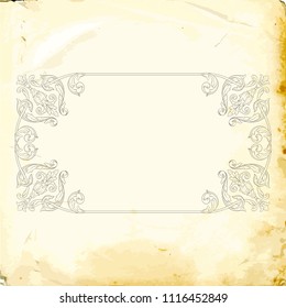 Retro baroque decorations element with flourishes calligraphic ornament. Vintage style design collection for Posters, Placards, Invitations, Banners, Badges and Logotypes.