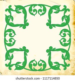 Retro baroque decorations element with flourishes calligraphic ornament. Vintage style design collection for Posters, Placards, Invitations, Banners, Badges and Logotypes.