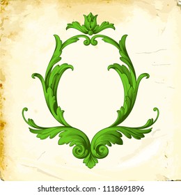 Retro baroque decorations element with flourishes calligraphic ornament. Vintage style design collection for Posters, Placards, Invitations, Banners, Badges and Logotypes.
