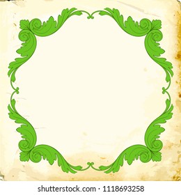 Retro baroque decorations element with flourishes calligraphic ornament. Vintage style design collection for Posters, Placards, Invitations, Banners, Badges and Logotypes.