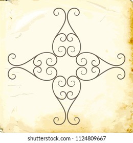 Retro baroque decorations element with flourishes calligraphic ornament. Vintage style design collection for Posters, Placards, Invitations, Banners, Badges and Logotypes.