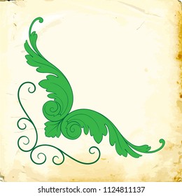 Retro baroque decorations element with flourishes calligraphic ornament. Vintage style design collection for Posters, Placards, Invitations, Banners, Badges and Logotypes.