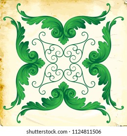 Retro baroque decorations element with flourishes calligraphic ornament. Vintage style design collection for Posters, Placards, Invitations, Banners, Badges and Logotypes.