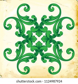Retro baroque decorations element with flourishes calligraphic ornament. Vintage style design collection for Posters, Placards, Invitations, Banners, Badges and Logotypes.