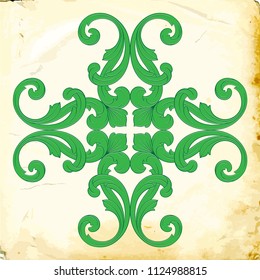Retro baroque decorations element with flourishes calligraphic ornament. Vintage style design collection for Posters, Placards, Invitations, Banners, Badges and Logotypes.