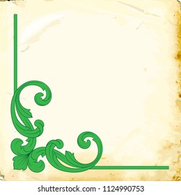 Retro baroque decorations element with flourishes calligraphic ornament. Vintage style design collection for Posters, Placards, Invitations, Banners, Badges and Logotypes.