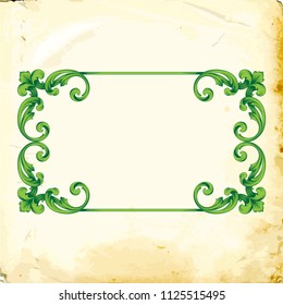 Retro baroque decorations element with flourishes calligraphic ornament. Vintage style design collection for Posters, Placards, Invitations, Banners, Badges and Logotypes.
