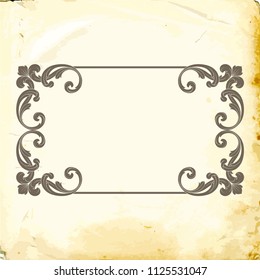 Retro baroque decorations element with flourishes calligraphic ornament. Vintage style design collection for Posters, Placards, Invitations, Banners, Badges and Logotypes.