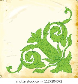 Retro baroque decorations element with flourishes calligraphic ornament. Vintage style design collection for Posters, Placards, Invitations, Banners, Badges and Logotypes.
