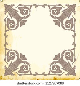 Retro baroque decorations element with flourishes calligraphic ornament. Vintage style design collection for Posters, Placards, Invitations, Banners, Badges and Logotypes.