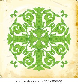 Retro baroque decorations element with flourishes calligraphic ornament. Vintage style design collection for Posters, Placards, Invitations, Banners, Badges and Logotypes.