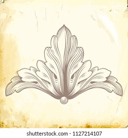 Retro baroque decorations element with flourishes calligraphic ornament. Vintage style design collection for Posters, Placards, Invitations, Banners, Badges and Logotypes.
