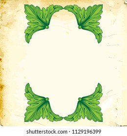 Retro baroque decorations element with flourishes calligraphic ornament. Vintage style design collection for Posters, Placards, Invitations, Banners, Badges and Logotypes.