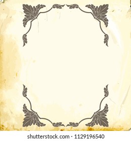 Retro baroque decorations element with flourishes calligraphic ornament. Vintage style design collection for Posters, Placards, Invitations, Banners, Badges and Logotypes.