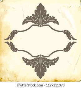Retro baroque decorations element with flourishes calligraphic ornament. Vintage style design collection for Posters, Placards, Invitations, Banners, Badges and Logotypes.