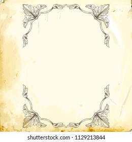 Retro baroque decorations element with flourishes calligraphic ornament. Vintage style design collection for Posters, Placards, Invitations, Banners, Badges and Logotypes.